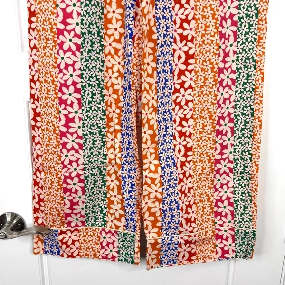 BANDO Floral Print Leisure Top & Pants Pajama Set NEW Size L Top XL Pant Daisies - Picture 9 of 14